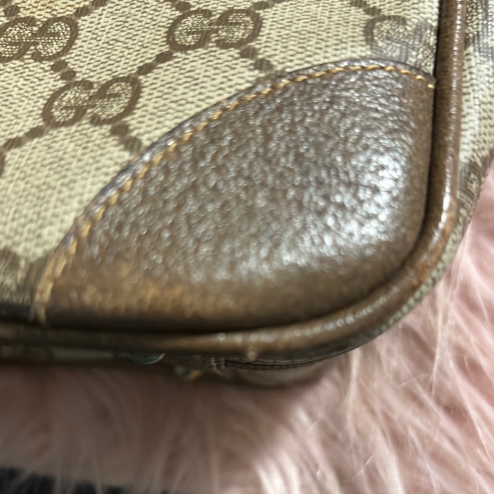Gucci Brown Monogram Small Dome Handbag, Authentic, Vintage, Pre Loved - Picture 14 of 16